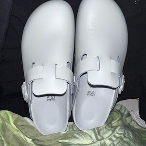 Birkenstock Gray Slip-On Clogs